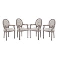 thumbnail image 1 of Arise Dining Armchair Set of 4 in Beige, 1 of 4