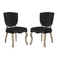 thumbnail image 1 of Modway Array 20" Modern Velvet Polyester Dining Side Chair in Black (Set of 2), 1 of 5