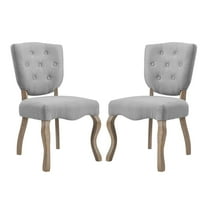 Modway Array Dining Side Chair in Light Gray (Set of 2)