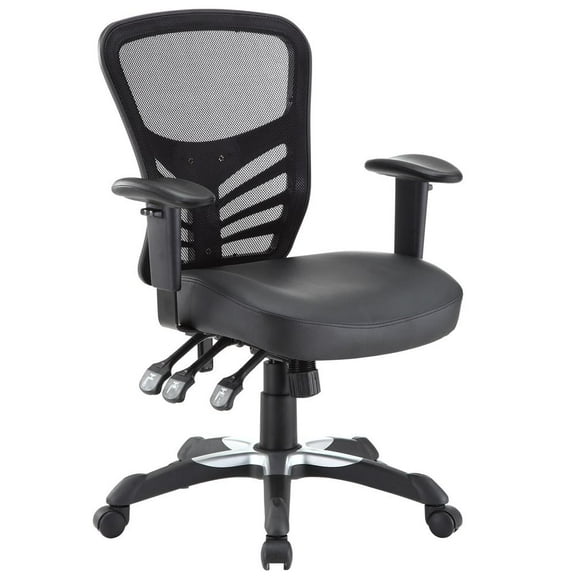 Modway Articulate Vinyl Office Chair in Black