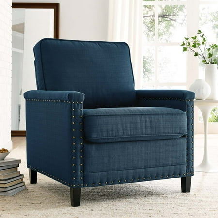 Modway Ashton Upholstered Fabric Armchair in Azure