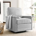 thumbnail image 1 of Modway Ashton Upholstered Fabric Swivel Chair in Light Gray, 1 of 7