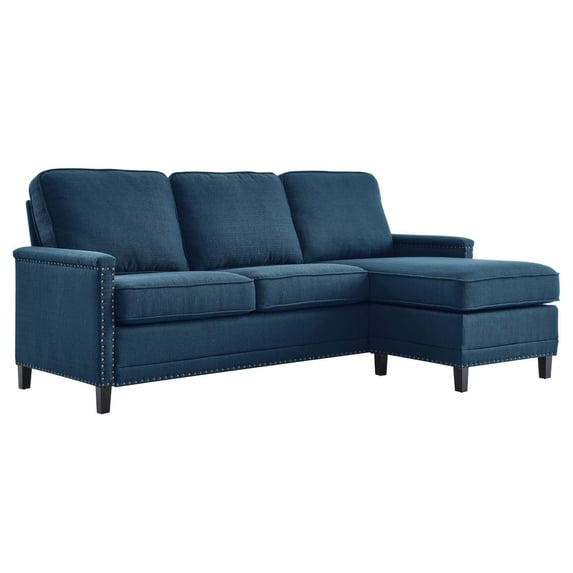 Modway Ashton Upholstered Fabric Sectional Sofa in Azure