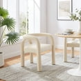 thumbnail image 1 of Modway Astrid Performance Velvet Upholstered Dining Chair in Porcelain, 1 of 9