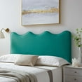 thumbnail image 1 of Modway Athena Performance Velvet Twin Headboard in Teal, 1 of 10