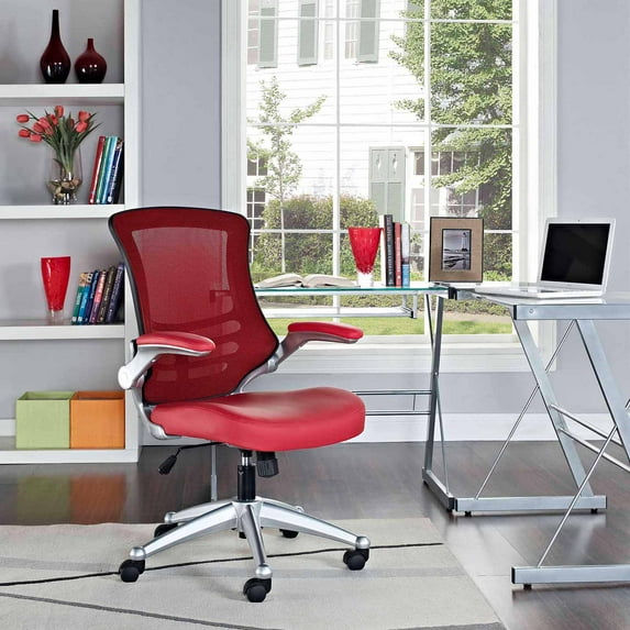 Modway Attainment Office Chair with Leatherette Seat, Multiple Colors