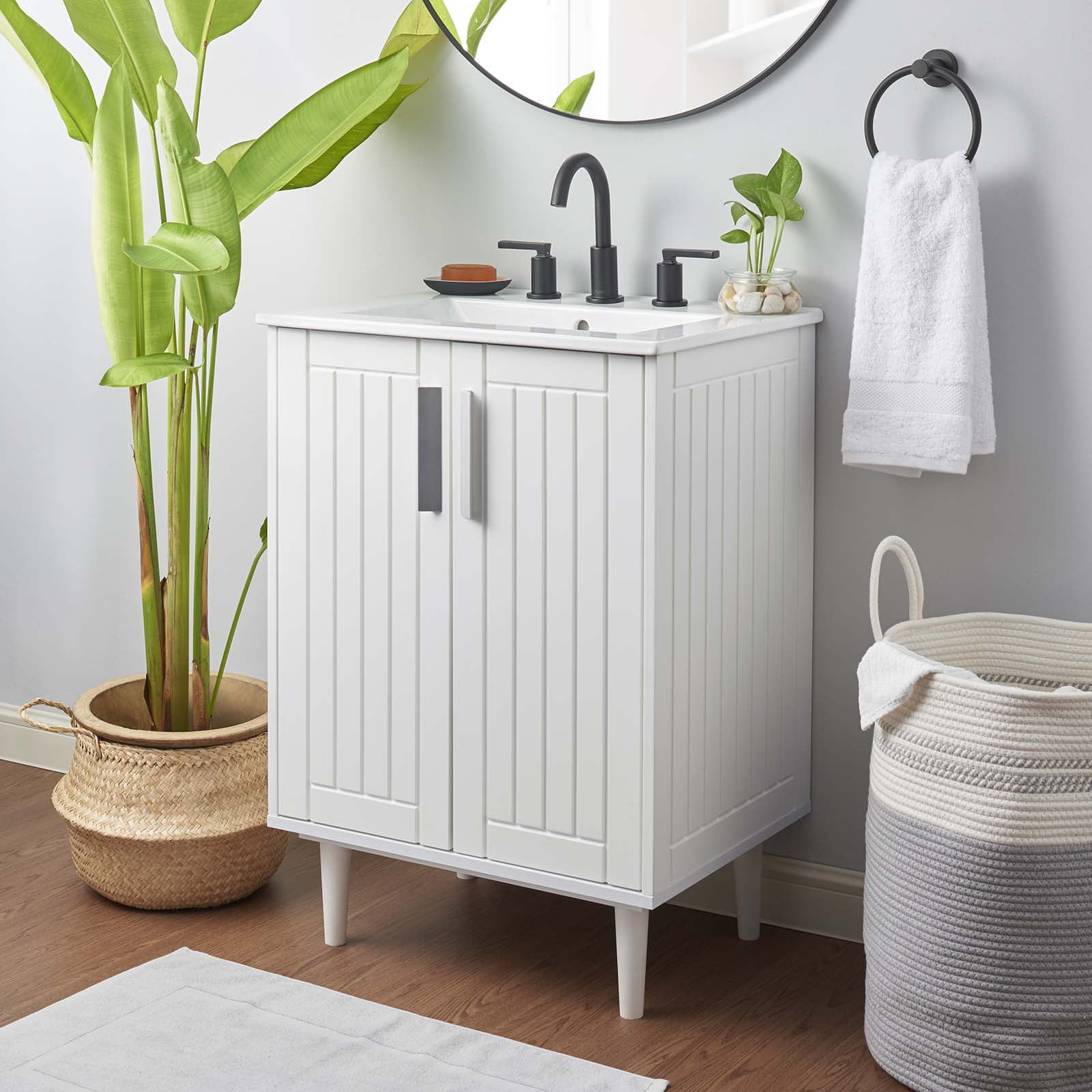 Modway Augusta 24" Bathroom Vanity in White White