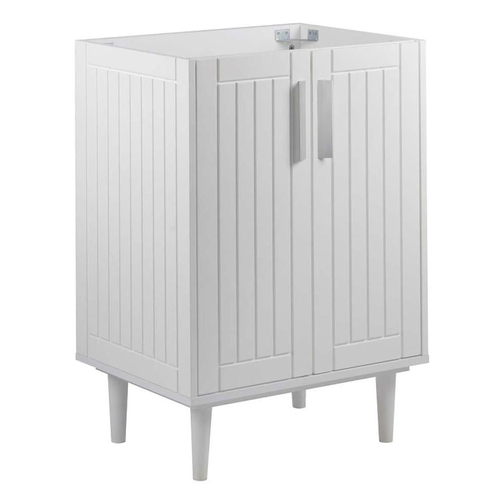 Modway Augusta 24" Modern Style Wood Bathroom Vanity Cabinet in White