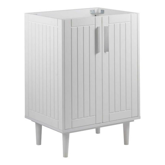 Modway Augusta 24" Modern Style Wood Bathroom Vanity Cabinet in White