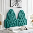 thumbnail image 1 of Modway Augustine Tufted Performance Velvet Full/Queen Headboard in Teal, 1 of 10
