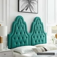 thumbnail image 1 of Modway Augustine Tufted Performance Velvet Twin Headboard in Teal, 1 of 8
