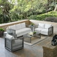 thumbnail image 1 of Modway Aura 6 Piece Outdoor Patio Wicker Rattan Set in Gray White, 1 of 10