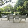 thumbnail image 1 of Modway Aura 7 Piece Outdoor Patio Wicker Rattan Set in Gray White, 1 of 8
