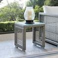 thumbnail image 1 of Modway Aura Outdoor Patio Wicker Rattan Side Table in Gray, 1 of 4