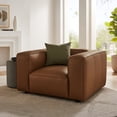 thumbnail image 1 of Modway Auren Vegan Leather Upholstered Armchair in Coffee, 1 of 10