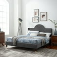 thumbnail image 1 of Modway Aurora Performance Velvet Full Bed in Charcoal, 1 of 10