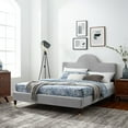 thumbnail image 1 of Modway Aurora Performance Velvet Full Bed in Light Gray, 1 of 10