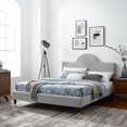 thumbnail image 1 of Modway Aurora Performance Velvet King Bed in Light Gray, 1 of 10