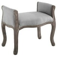 thumbnail image 1 of Modway Avail Vintage French Upholstered Fabric Bench in Light Gray, 1 of 7