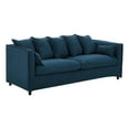 thumbnail image 1 of Modway Avalon Modern Wood and Fabric Slipcover Sofa in Azure Blue, 1 of 11