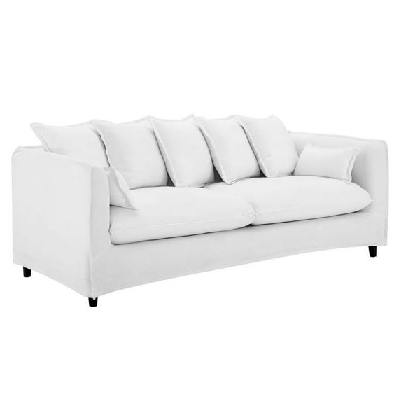 Modway Avalon Slipcover Fabric Sofa in White