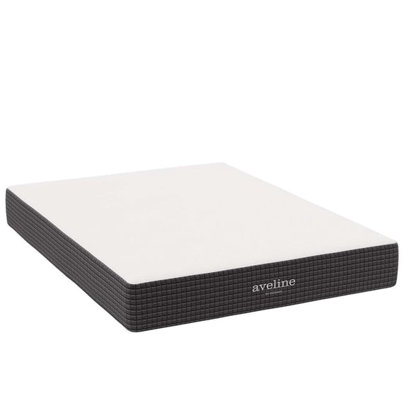 Modway Aveline 10" Modern Style Memory Foam Queen Mattress in White