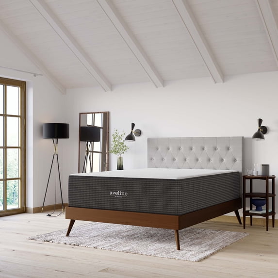 Modway Aveline 16" Modern Style Memory Foam Queen Mattress in White