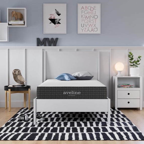 Modway Aveline 8" Modern Style Memory Foam Twin Mattress in White