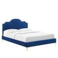 thumbnail image 1 of Modway Aviana Performance Velvet Full Bed in Navy, 1 of 10