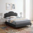 thumbnail image 1 of Modway Aviana Performance Velvet King Bed in Charcoal, 1 of 10
