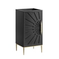 thumbnail image 1 of Modway Awaken 18" Solid Wood and MDF Bathroom Vanity Cabinet in Black, 1 of 9