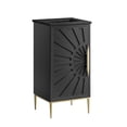 thumbnail image 1 of Modway Awaken 18" Solid Wood and MDF Bathroom Vanity in Black, 1 of 7