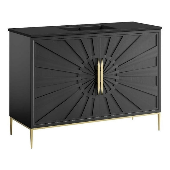 Modway Awaken 48" Bathroom Vanity in Black Black