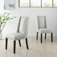 thumbnail image 1 of Modway Baron Performance Velvet Dining Chairs - Set of 2 in Light Gray, 1 of 9
