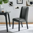 thumbnail image 1 of Modway Baron Solid Wood and Vegan Leather Dining Chair in Gray, 1 of 8