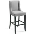 thumbnail image 1 of Modway Baron Upholstered Fabric Bar Stool in Light Gray, 1 of 7