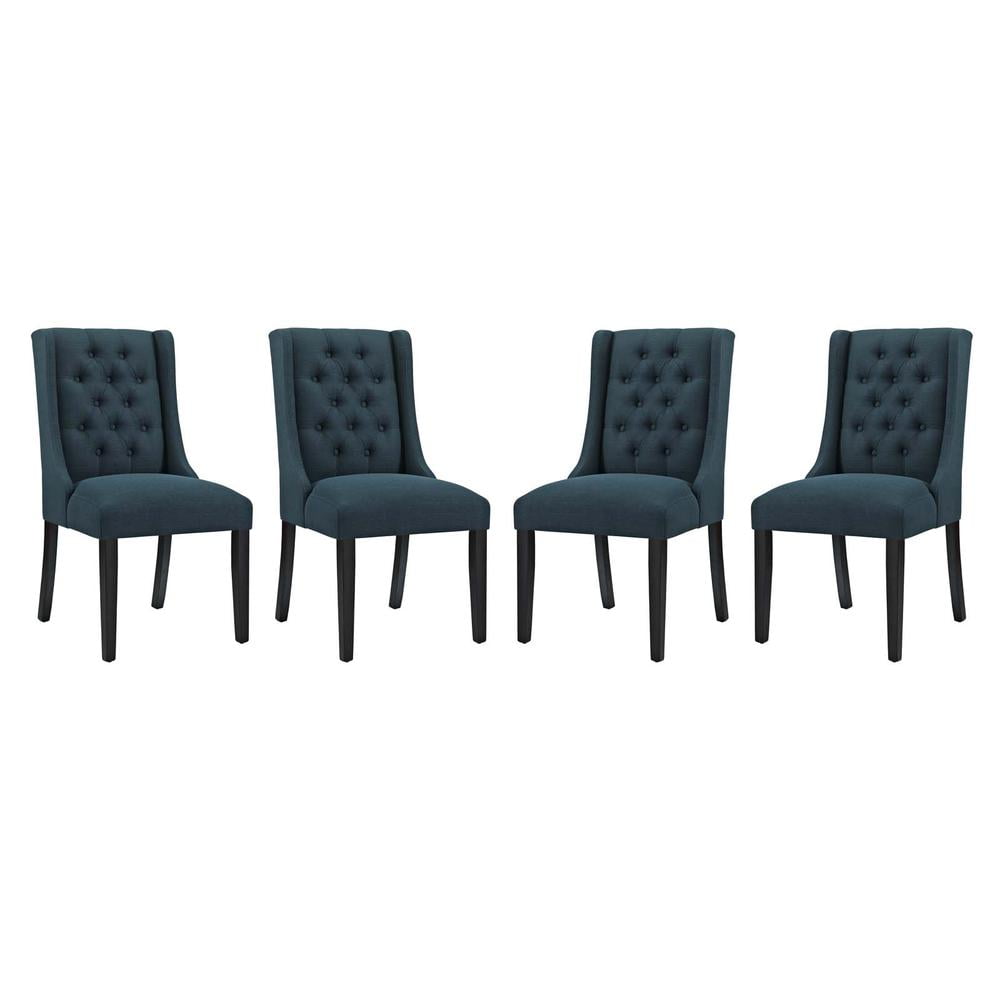 Azure Upholstered High Back Wood Side Chair Set
