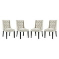 thumbnail image 1 of Modway Baronet Dining Chair Fabric Set of 4 in Beige, 1 of 4