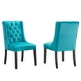 thumbnail image 1 of Modway Baronet 20" Tufted Velvet Dining Chairs in Blue/Black (Set of 2), 1 of 9