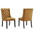 thumbnail image 1 of Baronet Performance Velvet Dining Chairs - Set of 2, Cognac, 1 of 7