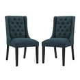 thumbnail image 1 of Modway Baronet 19" Fabric Solid Rubberwood Dining Chair in Azure (Set of 2), 1 of 5