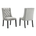 thumbnail image 1 of Modway Baronet 20" Tufted Velvet Dining Chairs in Light Gray/Black (Set of 2), 1 of 9