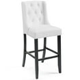 thumbnail image 1 of Modway Baronet Tufted Button Faux Leather Bar Stool in White, 1 of 7