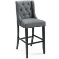 thumbnail image 1 of Modway Baronet Tufted Button Upholstered Fabric Bar Stool in Gray, 1 of 7