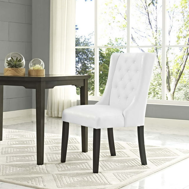 Modway Vinyl Dining Chair in White