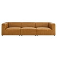 thumbnail image 1 of Modway Bartlett Vegan Leather 3-Piece Sofa in Tan, 1 of 10