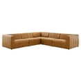 thumbnail image 1 of Modway Bartlett Vegan Leather 5-Piece Sectional Sofa in Tan, 1 of 10
