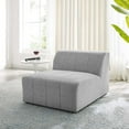 thumbnail image 1 of Modway Bartlett Upholstered Fabric Armless Chair in Light Gray, 1 of 8