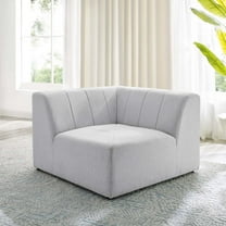 Modway Bartlett Upholstered Fabric Corner Chair in Ivory