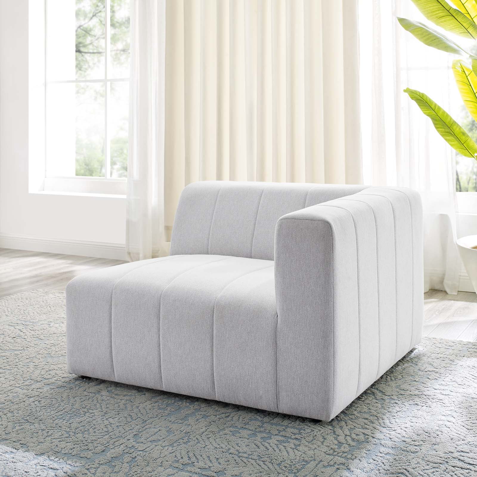 Bartlett Ivory Polyester 42'' Right-Arm Lounge Chair